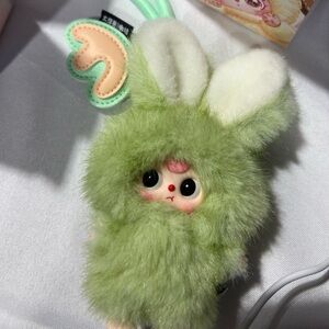Authentic Baby Three Super Mini Bunny Plush Keychain